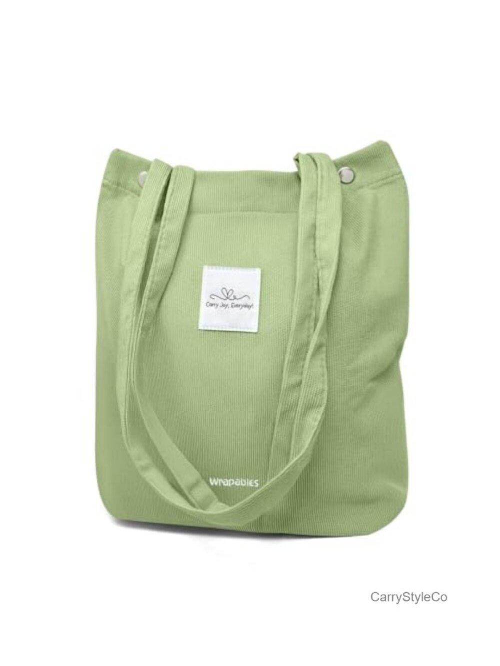 Corduroy Shoulder Tote Bag Expandable Casual Handbag